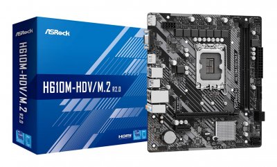 ASROCK Carte M&egrave;re  H610m-hdv/m.2 R2.0 (intel Lga 1700) Micro Atx