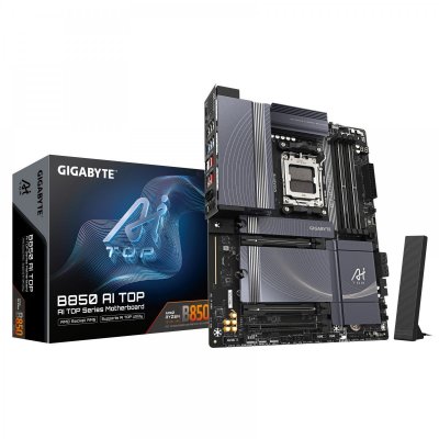 GIGABYTE Carte M&egrave;re - - B850 AI TOP - Wi-Fi 7 - DDR5 - 16+2+2 VRM num&eacute;riques