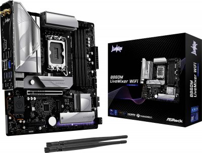 ASROCK Carte M&egrave;re - - B860M LiveMixer - Micro ATX - WiFi - Socket LGA 1851