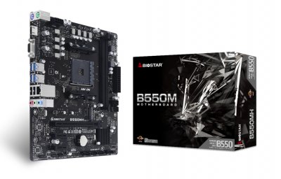 BIOSTAR Carte m&egrave;re  B550MH - B550/AM4/mATX 