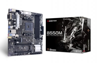 BIOSTAR Carte Mere  B550MX/E Pro Socket AM4 AMD B550 DDR4 Micro ATX Noir 