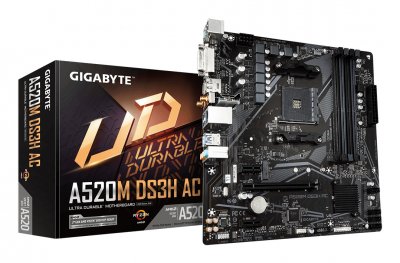 GIGABYTE Carte m&egrave;re  GA-A520M-DS3H AC AM4