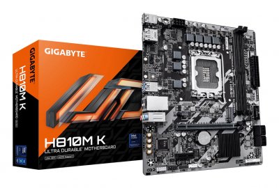 GIGABYTE Carte M&egrave;re -  - H810M K - Intel Core Ultra - DDR5 6400 MHz - PCIe 4.0 M.2