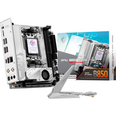 MSI Carte m&egrave;re  B850I EDGE TI WIFI B850 AM5 Mini ITX Wi-Fi 7 128 Go DDR5 M.2 RAID