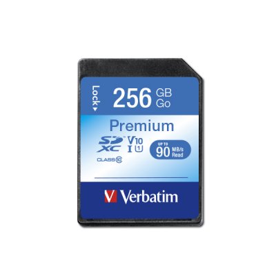 VERBATIM Carte Premium SDXC  Class 10/U1 - 256 Go