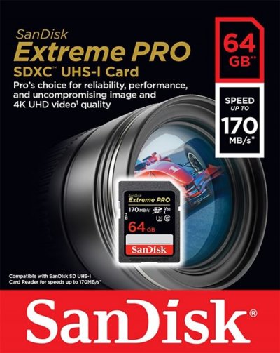 SANDISK Carte SD  EXTREME PRO SDXC 64GB UHS-I U3