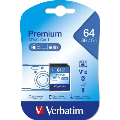 VERBATIM Carte Sd  Xc/uhs1 64gb Sdxc Class 10