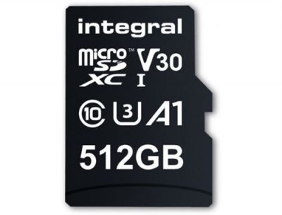 INTEGRAL EUROPE Carte SDXC INMSDX512G100/80V30 Integral - 512Go - 4K