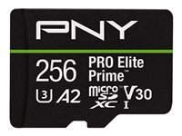 PNY Cartes m&eacute;moire -  - PRO Elite Prime CL10 U3 V30 A2 microSDXC - 256Go