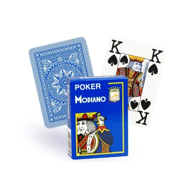 MODIANO Cartes  100% plastique 4 index (bleu clair)