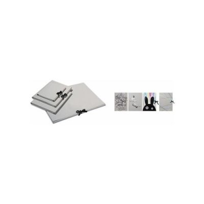 FOLIA Carton &Agrave; Dessin En Carton 500g 500 X 700 Mm Fermeture Ruban Coton Gris