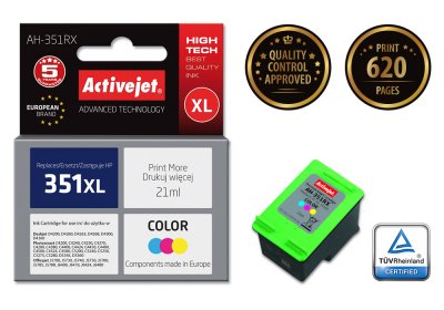 ACTIVEJET Cartouche  AH-E38 Refill pour HP CB338E No.351 color 21ml