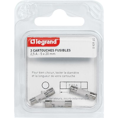 LEGRAND Cartouche c&eacute;ramique  - Intensit&eacute; 2,5 A