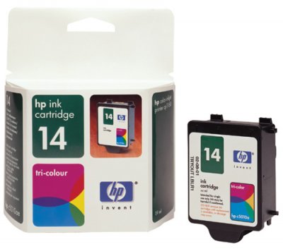 HP Cartouche d'encre 14 - 3 couleurs (cyan, magenta, jaune) - 800 pages (C5010DE)