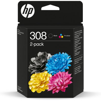 HP Cartouche d'encre 308 noire + 3 couleurs 