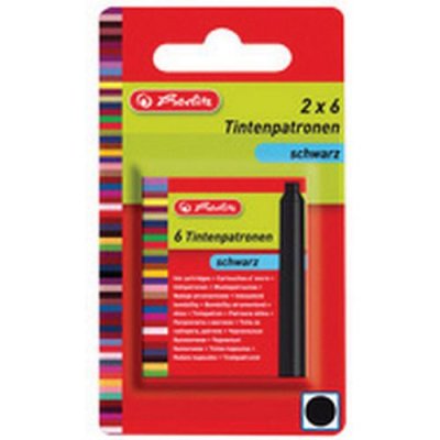 MANUTAN Cartouche D'encre Courte, Bleu Royal, 12 Pi&egrave;ces