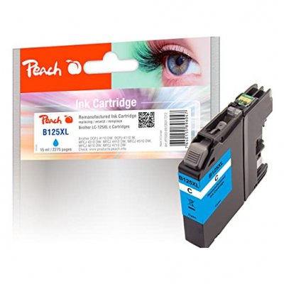 PEACH Cartouche d'encre cyan xl, Brother LC-125XL Comp. (PI500-88) - 