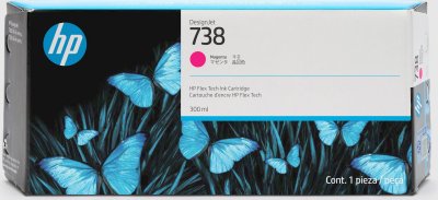 HP Cartouche d&acute;encre DesignJet  738, magenta, 300 ml