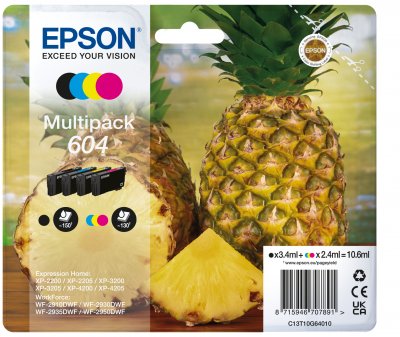 EPSON Cartouche d'encre  PACK 604 ANANAS 4 COULEUR