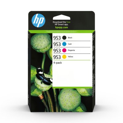 HP Cartouche d'encre  pack 953 Noir + 3 couleurs 