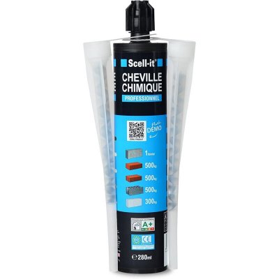 SCELL IT Cartouche de scellement chimique 280 ml avec accessoires 