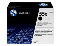 HP Cartouche de toner haute capacit&eacute;  CE255XC (55X) LaserJet Noir env.12 500 pages - Neuf