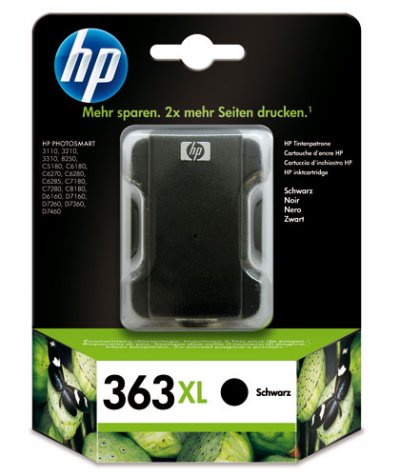 HP Cartouche encre N&deg;363 XL - Noir