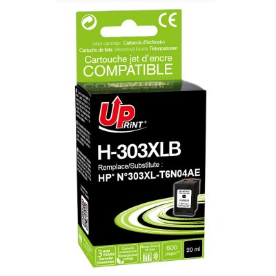 UPRINT Cartouche encre  compatible HP 303XL (T6N04AE) noir