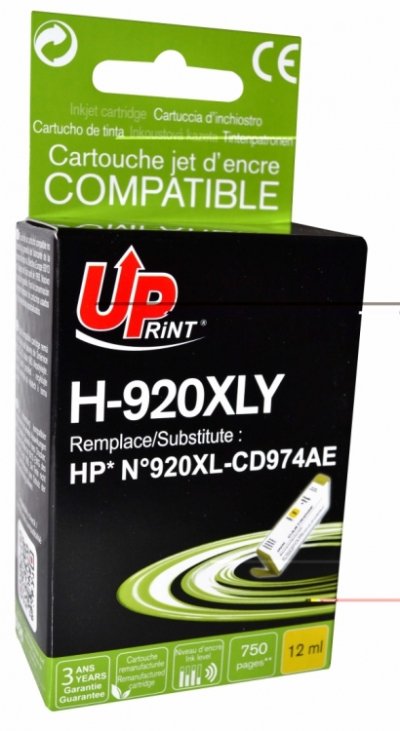 UPRINT Cartouche encre  compatible HP 920XL jaune - Neuf