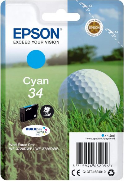 EPSON cartouche  BALLE DE GOLF 34 CYAN