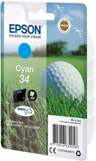 EPSON cartouche  BALLE DE GOLF 34 CYAN