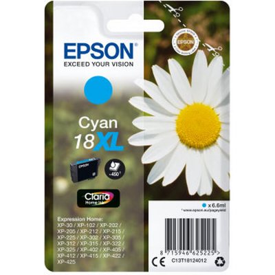 EPSON Cartouche  C13T18124012 18XL - Cyan