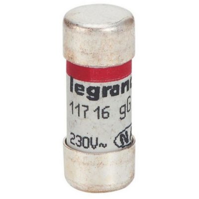 LEGRAND Cartouche fusible  0 117, 16A 10 x 25mm Type F 230V c.a.