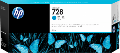 HP Cartouche  F9K17A n&deg;728 - Cyan