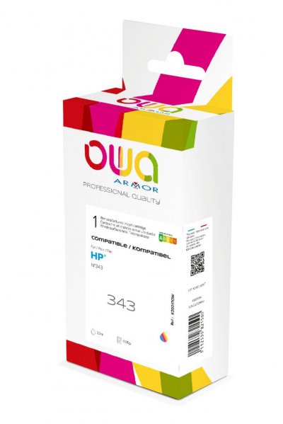 OWA Cartouche Jet D'encre 3 Couleurs 1jet0192 Compatible Hp 343