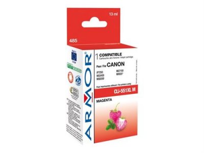 Cartouche jet d'encre canon CLI551XL magenta haute capacit&eacute; compatible ARMOR