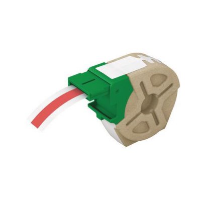 LEITZ Cartouche Ruban &Eacute;tiquettes Plastique Adh&eacute;sives 12mmx10m Rouge
