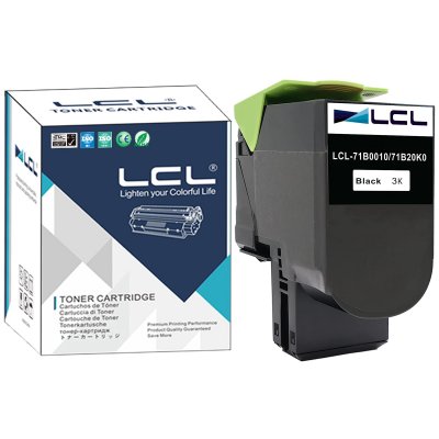 LCL Cartouche Toner  71b0010 71b20k0 Compatible Lexmark Cs317 Cs417 Cx317 Cx417 Cs517 3000 Pages Noir
