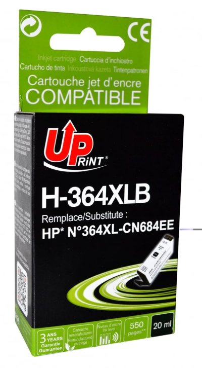 UPRINT Cartouche  HP 364XL noire haute capacit&eacute;