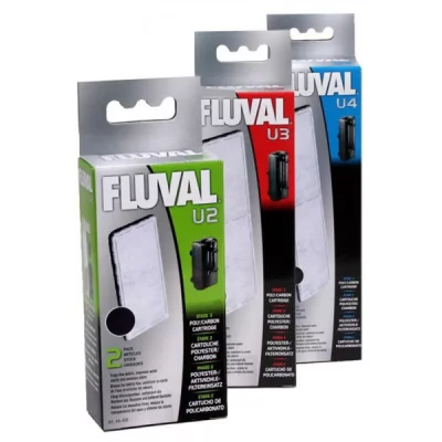 FLUVAL Cartouches de Charbon pour Filtre U4 2 Filtres 