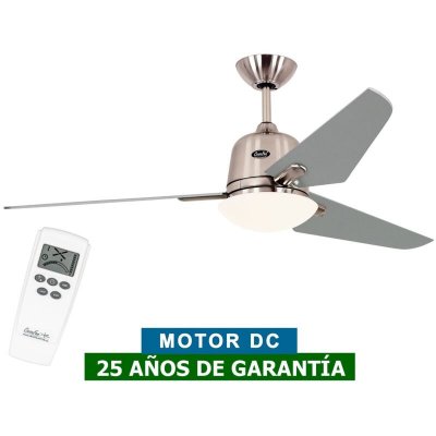 CASAFAN  Ventilateur de plafond Eco Aviatos argent&eacute; 132 cm
