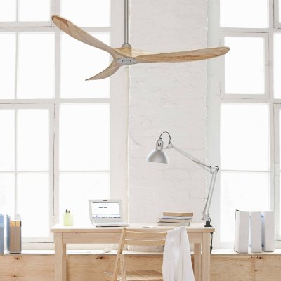 CASAFAN  Ventilateur Eco Genuino 152 chrom&eacute;/bois clair