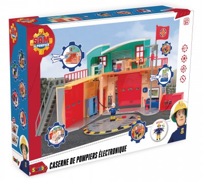 SMOBY Caserne de pompiers &eacute;lectronique: sam le pompier