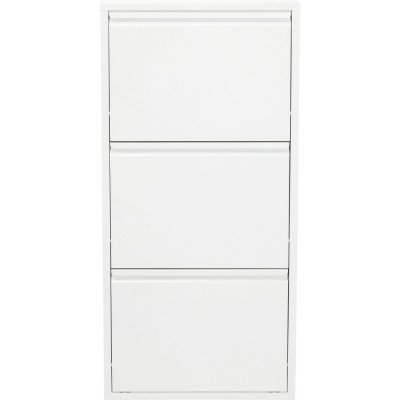 KARE DESIGN Casier &agrave; Chaussure Caruso Blanc 3 Tiroirs 