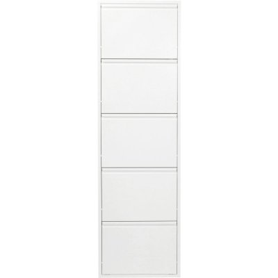 KARE DESIGN Casier &agrave; Chaussure Caruso Blanc 5 Tiroirs 