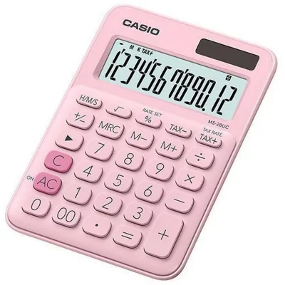 CASIO  Calculatrice de bureau,&nbsp;MS-20UC-WE, rose