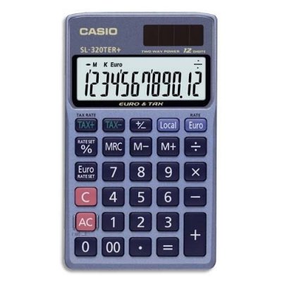 CASIO  Calculatrice de bureau - SL320TER - 12 chiffres