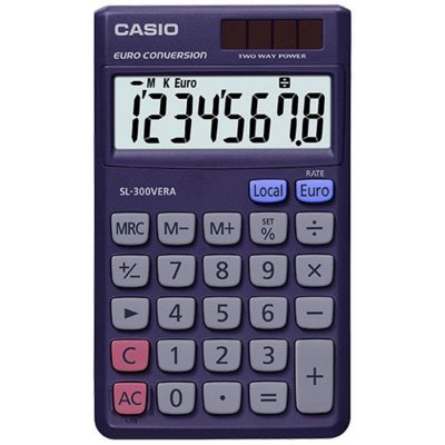 CASIO  Calculatrice de poche SL-300VER - 8 chiffres