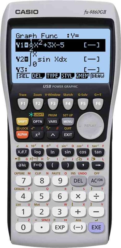 CASIO  - Grafikrechner FX-9860 GII, Batteriebetrieb 