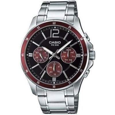 CASIO  Hommes Analogique Quartz Montre avec Bracelet en Acier Inoxydable MTP-1374D-5A